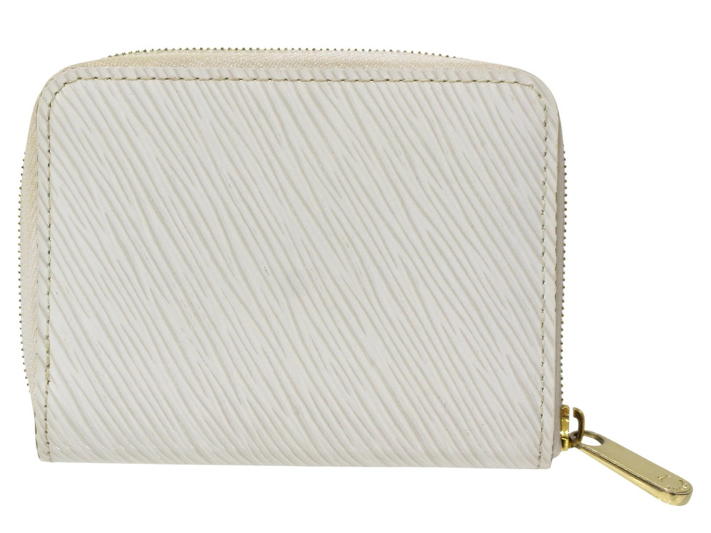 LOUIS VUITTON Zippy Wallet Coin Love Lock Epi Leather Case White Key LV